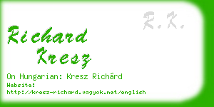 richard kresz business card